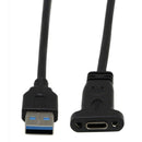 USB A 3.0 to USB C Front Panel Header Cable, USB A 3.0 Male to USB Type C F
