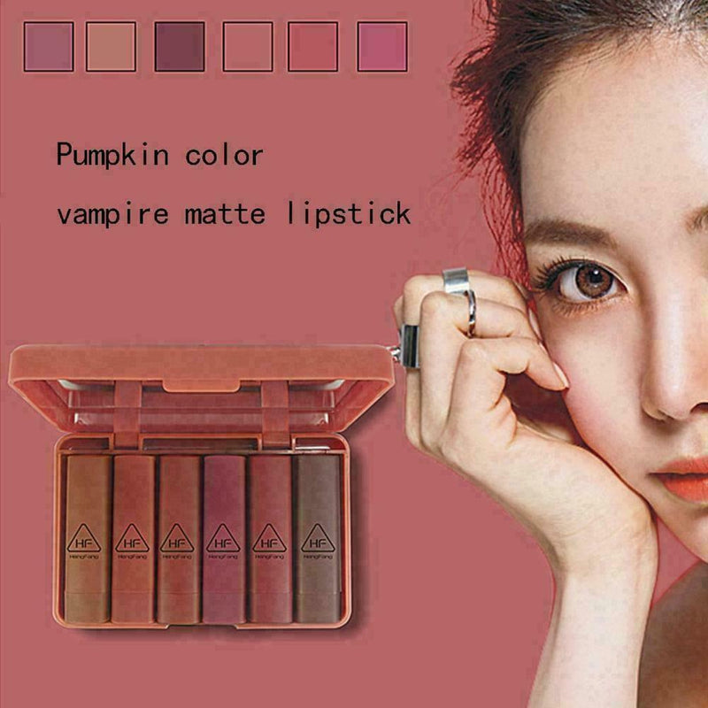 6pcs/set Nude MATTE Lipstick Waterproof Long Lasting Velvet Q0J7 new Lip Ki M0S9