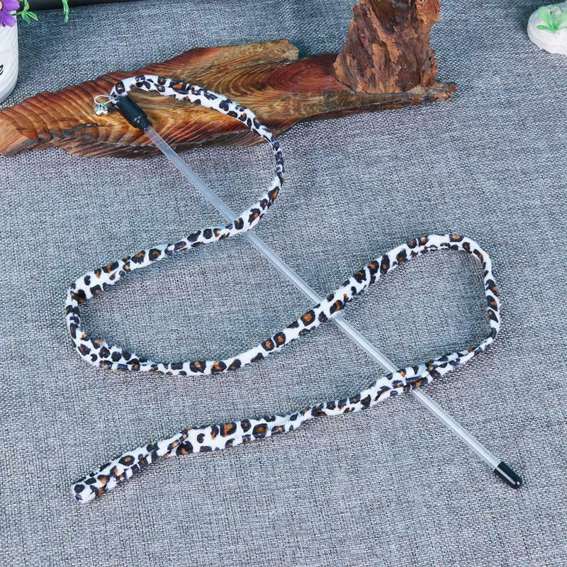 Funny White Leopard Stripes Cat Stick Kitten Rod Teaser Wand Pet Cat Toys