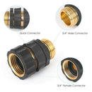 3/4 Inch Garden Hose Fitting Quick Connector Male and Female Value Pack - N