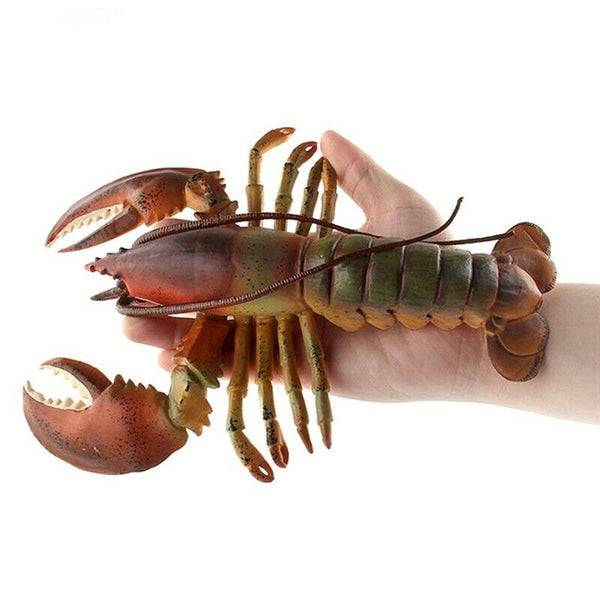 Realistic Solid Underwater World Animals Models Lifelike Large Size Lobster U8T5