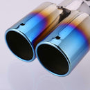 Stainless Steel Dual Exhaust Pipe Car Rear Tail Muffler Tip Throat Liner
