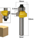 3Pcs Flush Woodworking Milling Cutter Router Bit 8mm Shank