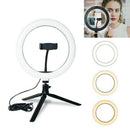 10" LED Selfie Ring Light with Tripod Stand Phone Holder for Live Makeup bs