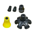 5Pieces Rubber 6 Support FeetCane Tip Base Replacement Crutch for Senior