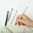 Automatic Pen Cute Black and White Dots Plastic Mechanical Pencil 0.5mm X5L New