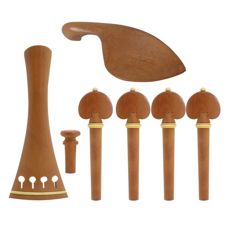 1 Set Violin Kit Accessories 4/4 High-Grade Jujube Violin Fitting Parts wit