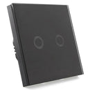 Light Switch 2-Way Touch Screen Wall Switch Single Black Switch A9Z4