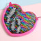 Sequin Heart Shoulder Handbags Flannel Women Kid Crossbody Bag (Multicolor)
