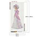 DIY Full Round Diamond Painting Dress Lady Handmade Picture Crafts (A1702)