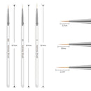 3Pcs/Set Gel Drawing Painting Nail Liner Brush Transparent Acrylic Handle N L8Z1