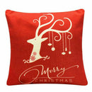4-Pack Happy Halloween & Christmas Pillow Covers Cotton Linen Bat Pumpkin S Z7D4