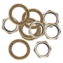 10Pc Guitar Bass Nuts with Lock Washer Set for Electric Guitar Bass Parts