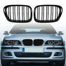 Glossy Black Front Hood Kidney Grille Grill ABS Dual Line Compatible for BM