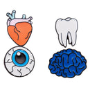 1 set Food alloy Pins Cute Brooch Set Pizza Hamburgers Hot Dogs Poached Egg D2C2