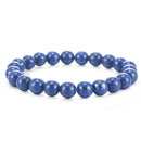 Natural Lapis Lazuli Bracelet Crystal Healing Stretch Bead Bangle Chain Jewelry