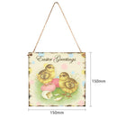 Cute Easter Chicken Wood Hanging Plaque Home Wall Festival Pendant Decor