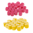 50 Pieces Opaque Blank Dice D6 for D&D RPG MTG Party Games Yellow + Rose Red