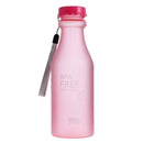 Candy Colors Unbreakable Frosted Plastic Kettle 550mL Water Bottle (Pink)