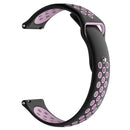 Silicone Watchband Bracelet Wrist Strap for Ticwatch C2 18mm (Black+Pink)