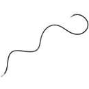 5X(3mm cord in rubber black necklace with clasp in steel stainless - 16 in G1W1)