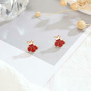 8 Pairs Snowflake Dangles Earrings Snowman Bow Pendant Ear Hooks Christmas Gift