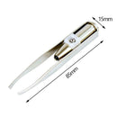 Eyebrow Tweezer HairRemoval Eyelash& Light StainlessSteel Makeup Supply Twe A9G6