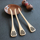 Bionic Natural Wood Honey Dipper Server Mixing Stick Spoon Healthy FT