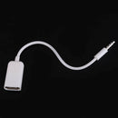 USB Female to AUX 3.5mm Male Jack Plug Audio Converter Adapter Data Cable
