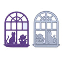 Cat Window Cutting Die DIY Metal Stencil Scrapbooking Embossing Craft Decor
