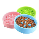 2Pcs Pet Dog Feeding Food Bowls Puppy Slow Down Eating Feeder Dish Bowel Pr K5H8