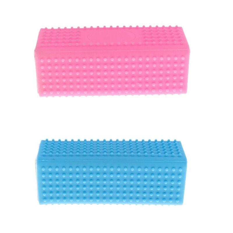 2x Silicone Fur Shedding Hair Remover Brush Cleaner Pet Carpet Dog Cat Easy