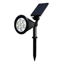 Solar Power 7 LED Spotlights Waterproof Outdoor Colorful Light Path Spotlamp