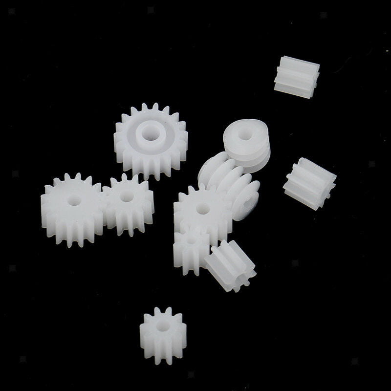 11pcs Plastic Assorted Gears Worm Kits for Kids Toys DIY Robot RC Car Models