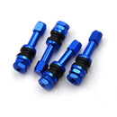 4pcs TR48E Bolt-in Auto Car Tubeless Wheel Tire Valve Stems Dust Caps Blue ME