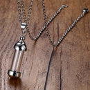 2pcs Vial Necklace Glass Vials Mini Glass Bottles Necklace Pendants for Jewelry