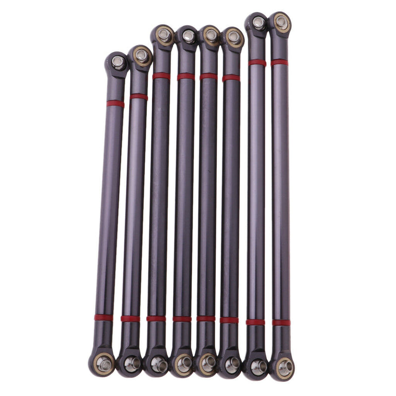 8pcs Aluminum Axle Link Pulling Rod 130/125/115mm for Axial SCX10 RC Crawler