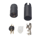 2pcs Mini XLR 3  Microphone Shielded Converter Male/Female Black