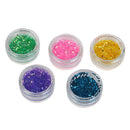 Lot 24 color sequin glitter deco chips nail manicure acrylic gel. X3Y9
