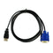 New HDTV 1.8M HDMI Male to VGA adapter Cable connector cable for PC TV Black 1Pc