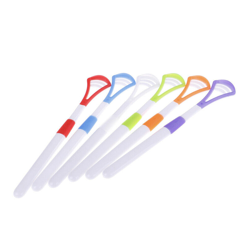 2pcs Silicone Head Plastic Brush Oral Care Tongue Scraper Cleaner Gentle fiTOCA