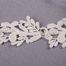 Baby Girls White Floral Hair band Adjustable Headband Lace Flower Headband Gw