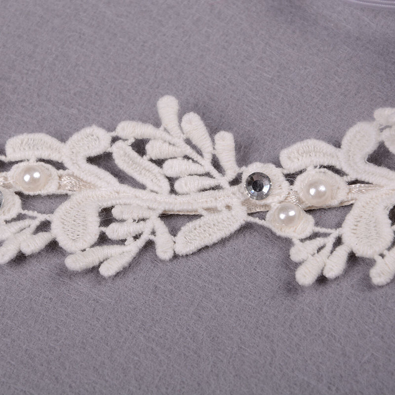 Baby Girls White Floral Hair band Adjustable Headband Lace Flower Headband Gw