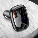 Bluetooth 5.0  Car Charger Adapter Dual USB Type-C TF Card 3 Ports Fast Charge