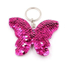 Girl Lovely Cartoon Butterfly Shape Keychain Sequins Key Ring Pendant Rose  B1A9