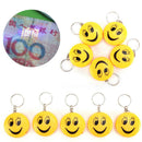 Cartoon Emoji Design Led Keys chain With Sound Flashlight Kid Pig Key Ring LJ