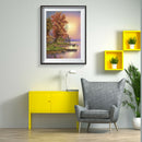 5D DIY Diamond Painting Riverside Boat Hut Full Drill Rhinestone Picture