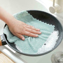 5PCS Super Absorbent Microfiber Kitchen Cloth Dish Towel Cleaning Household J1D4