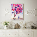 Frameless Painting By Numbers DIY Romantic Balloon Hand Painted Oil Picture