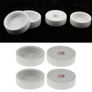 4Pcs Ceramics Reptile Rock Food and Water Dish (White 6.7x2cm)